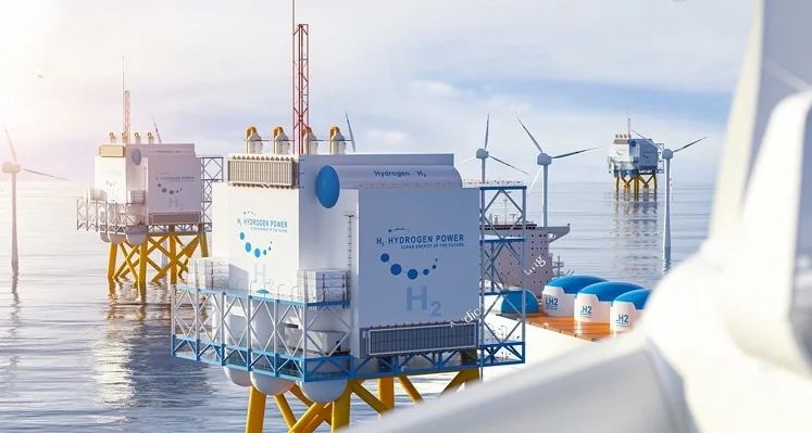 Hydrogen generator on offshore platform