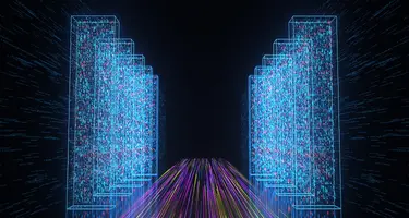Computer generated image showing a virtual world.