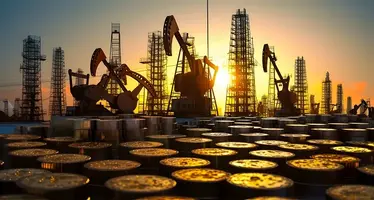 oil rigs and barrels 