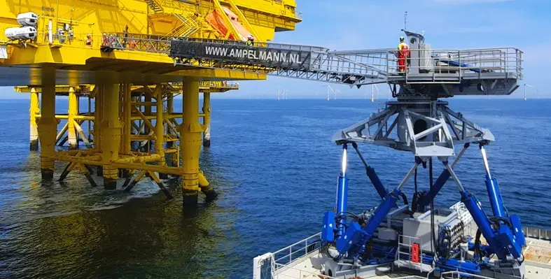 Ampelmann’s portfolio of gangways is ready for operations on any type of floating structure. (Image source: Ampelmann)