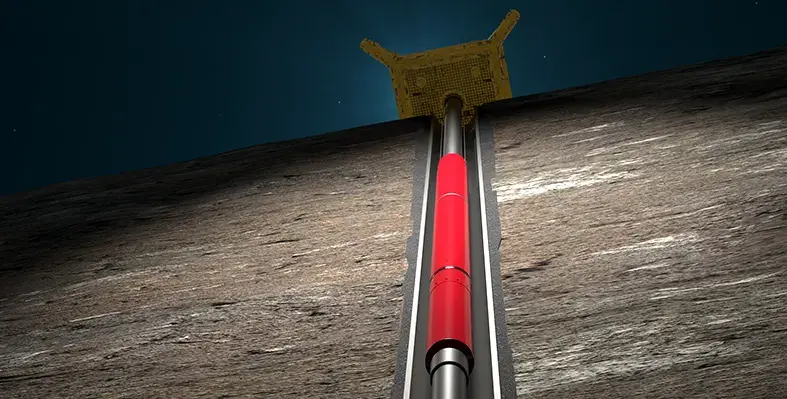 Halliburton’s all-electric safety valve is an advancement in safety valve technology. (Image source: Halliburton) Halliburton's_electric_tubing-retrievable_safety_valve_against_wellhead_landscape