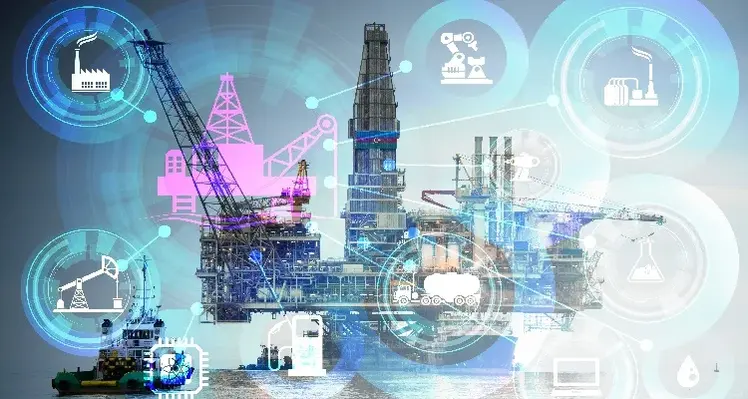 Picture of a digital oil rig