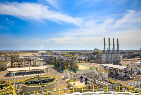 the infrastructure of the treatment plant will cover an area equivalent to two football fields.(Image source: Cannon Artes)