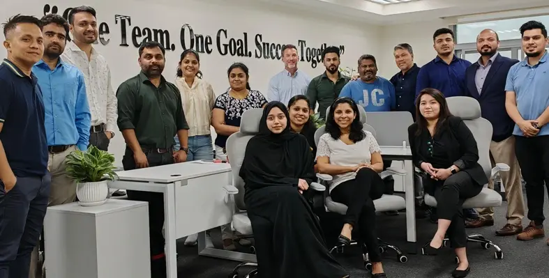The Fulkrum team in the new office. (Image source: Fulkrum)