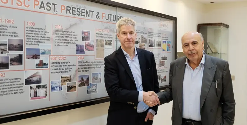 Kevin Franklin, CEO of 3t (left) with Mario Nahas, CEO of GTSC. (Image source: 3t) Kevin Franklin, 3t and Mario Nahas, GTSC