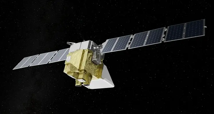 Picture of a satellite in orbit