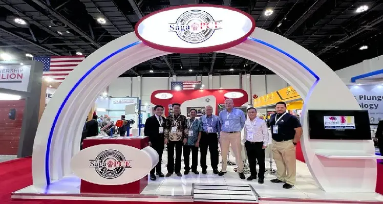 The Saga team at ADIPEC 2023. (Image source: Saga PCE)