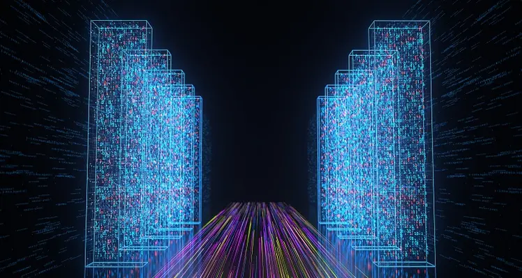 Computer generated image showing a virtual world.
